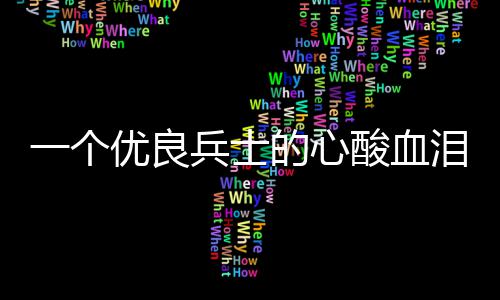 兵士的心酸血成史泪养一个优良